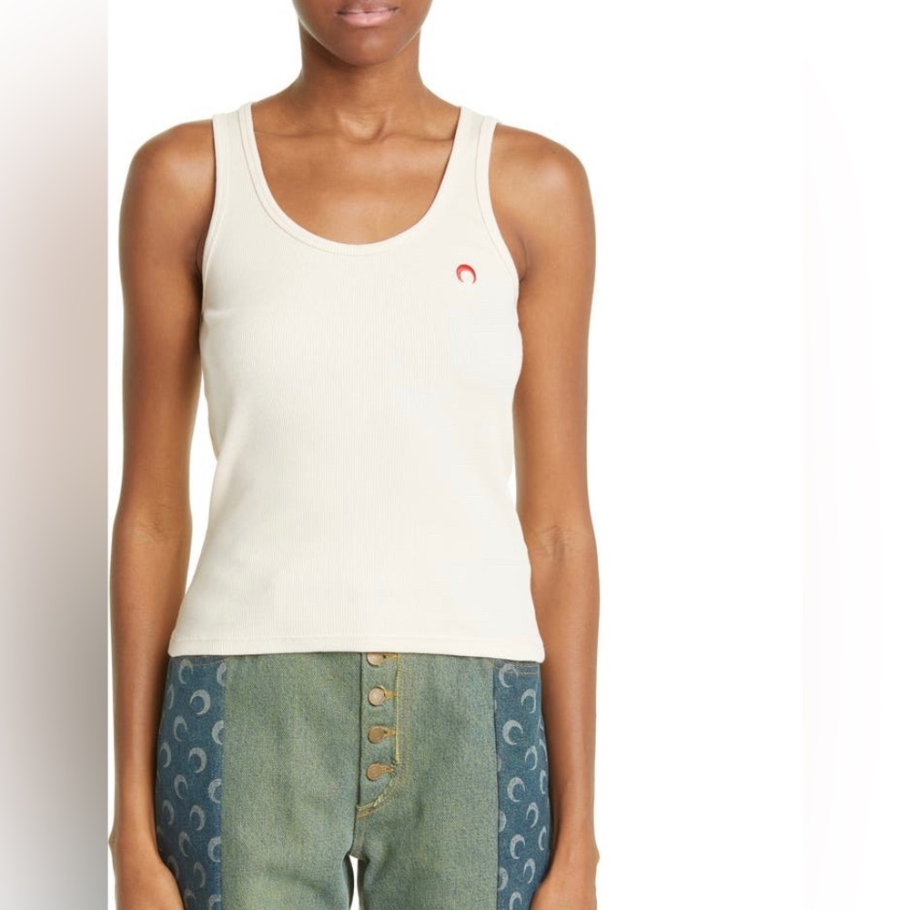Marine Serre Embroidered Moon Tank